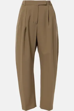 Rohe Róhe Pantalones barrel de lana virgen de tiro alto