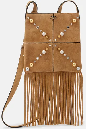 VALENTINO GARAVANI Bolso al hombro Nellcôte Small de ante con flecos
