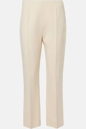 Prada Pantalones slim de sablé de tiro alto