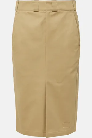 Maison Margiela Falda midi de tiro alto
