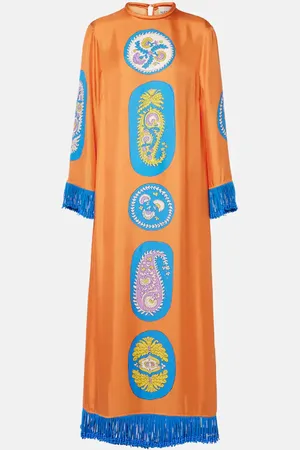 ALÉMAIS Alémais Vestido midi Luis de seda