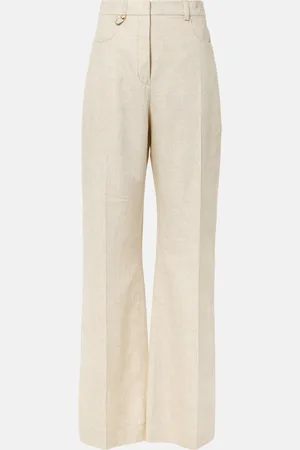 Jacquemus Pantalones rectos Sauge de tiro alto