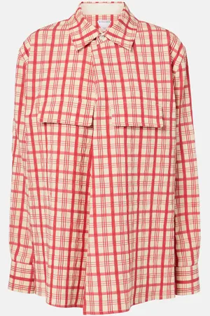 Bottega Veneta Camisa de algodón a cuadros