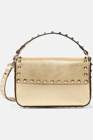 VALENTINO GARAVANI Bolso Rockstud Mini de piel metalizada