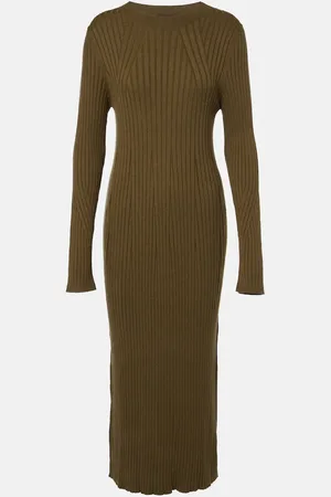 Varley Vestido midi acanalado Axel
