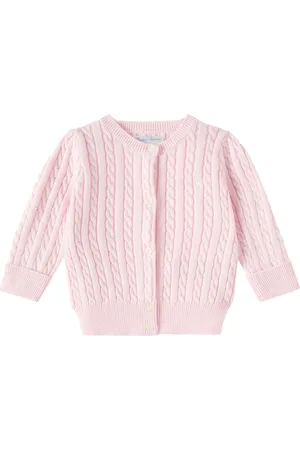 Ralph Lauren Bebé - cárdigan trenzado de algodón