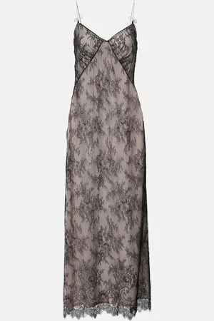 BLUMARINE Vestido midi Rebrodé de encaje