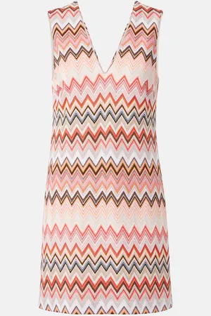Missoni Vestido corto de mezcla de algodón en zigzag