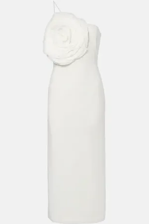 BLUMARINE Vestido midi con bordado floral