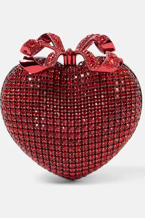 Self-Portrait Clutch adornado con cristales y lazo
