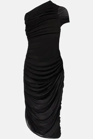 MAGDA BUTRYM Vestido midi fruncido asimétrico