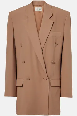 Saint Laurent Blazer cruzado de seda