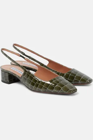Aquazzura Salones destalonados Ginza 35 de piel grabada