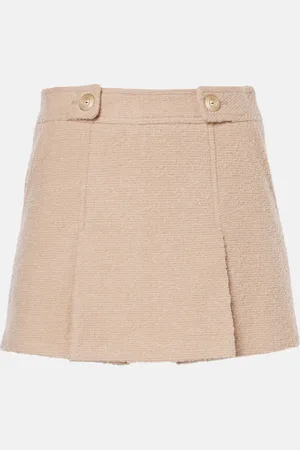 Tom Ford Minifalda de buclé de mezcla de lana