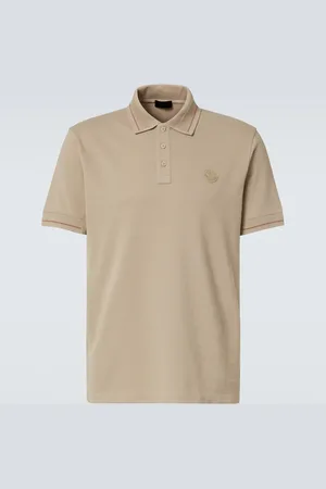 Moncler Polo de piqué de algodón con logo