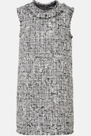 Dolce & Gabbana Vestido corto de tweed lamé