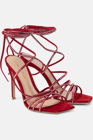Gianvito Rossi Sandalias 105 de ante con cristales
