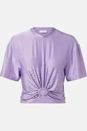 Paco rabanne Camiseta cropped adornada