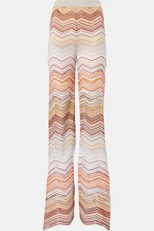 Missoni Pantalones anchos de lamé en zigzag