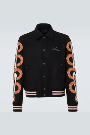 AMIRI Chaqueta varsity Snake Bones de mezcla de lana