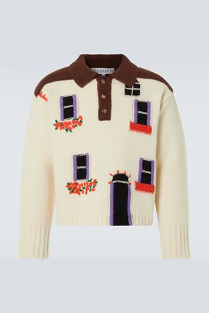 J.W.Anderson Polo House de lana en intarsia