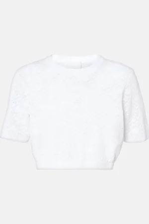 Givenchy Crop top con Monogram 72 en jacquard