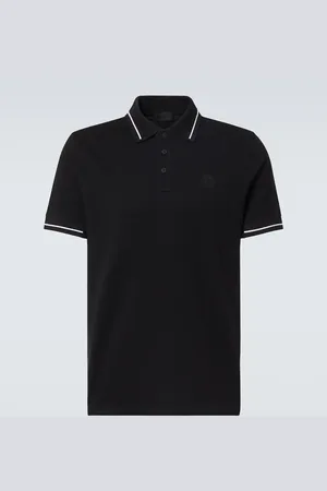 Moncler Polo de piqué de algodón con logo