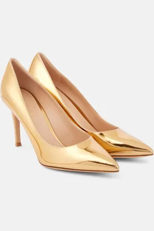 Gianvito Rossi Salones Gianvito 85 de piel metalizada