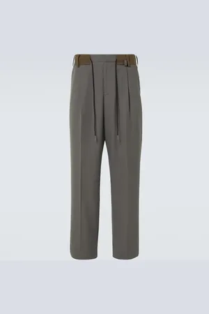 SACAI Pantalones anchos de tiro medio