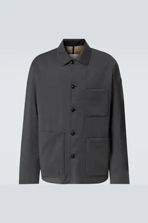 Moncler Sobrecamisa de mezcla de lana y plumón