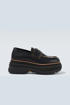 SACAI Mocasines de piel con plataforma