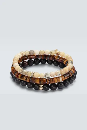 Sydney Evan Set de 3 pulseras de oro de 14 ct con diamantes