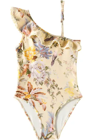 ZIMMERMANN Bañador Tallow floral con volantes