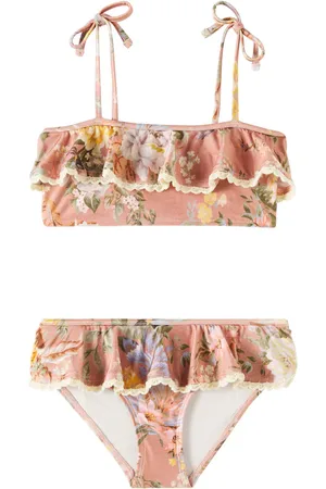 ZIMMERMANN Bikini Tallow floral con encaje
