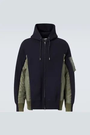 SACAI Sudadera con capucha de jersey de algodón
