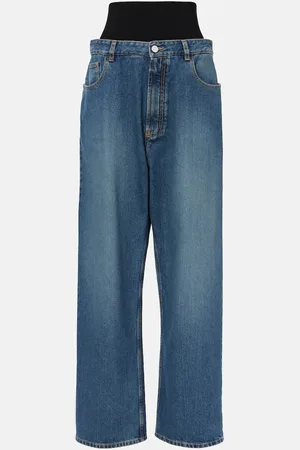 Alaïa Alaïa Jeans rectos de tiro alto con jersey