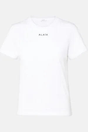 Alaïa Alaïa Camiseta de jersey de algodón estampada