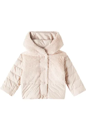 Moncler Bebé - chaqueta de plumas con pelo sintético