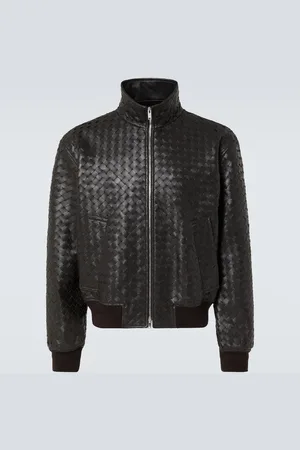 Bottega Veneta Cazadora de piel Intrecciato