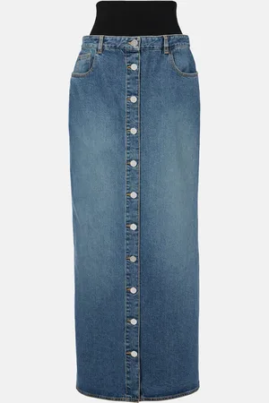 Alaïa Alaïa Falda larga de denim