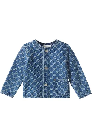 Gucci Bebé - chaqueta de denim con GG en jacquard