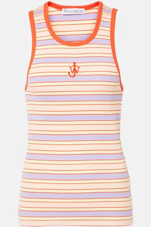 J.W.Anderson Tank top en jersey de algodón a rayas