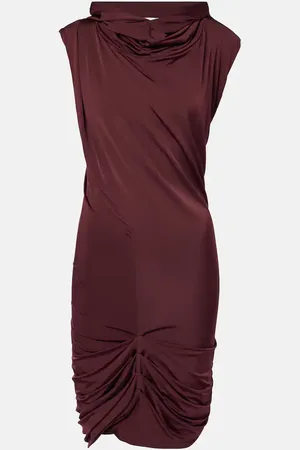 MAGDA BUTRYM Vestido corto drapeado con capucha