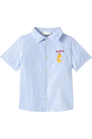 Gucci Bebé - camisa de algodón a cuadros