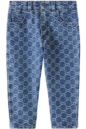 Gucci Bebé - jeans con GG en jacquard