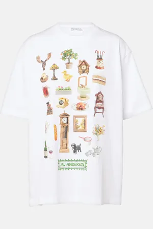 J.W.Anderson Camiseta de jersey de algodón estampada