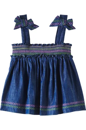 ZIMMERMANN Top Tallow en denim bordado