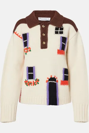 J.W.Anderson Polo de lana en intarsia