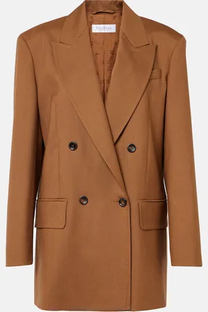 Max Mara Blazer Palanca de mezcla de lana y seda