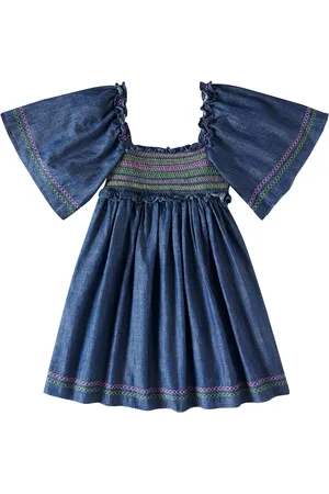 ZIMMERMANN Vestido Tallow en denim fruncido